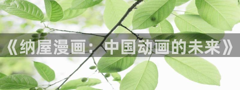 韩漫免费动漫在线观看：《纳屋漫画：中国动画的未来》