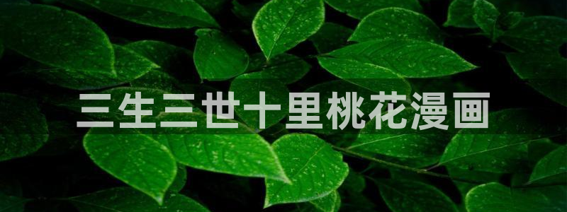 韩漫大全免费网址：三生三世十里桃花漫画